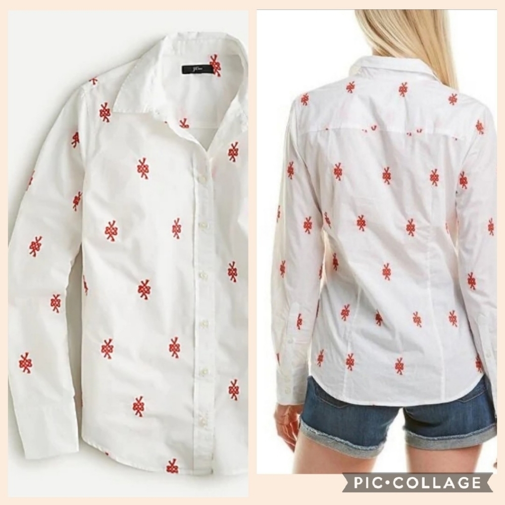 COPY - J.CREW Perfect shirt with embroidered knot